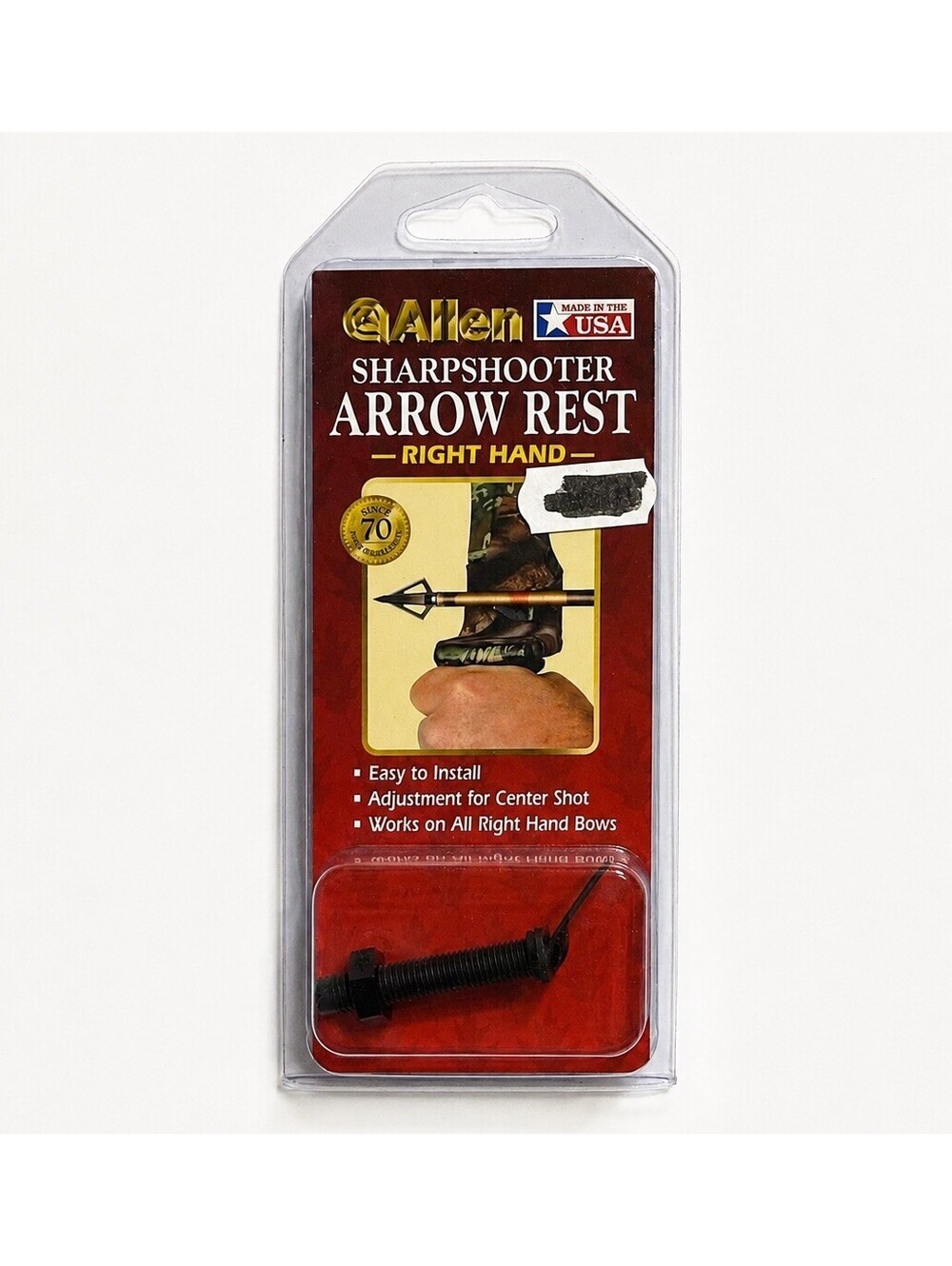 Allen‎ Sharpshooter Arrow Rest #172 Right Hand NOS Made in USA Sealed